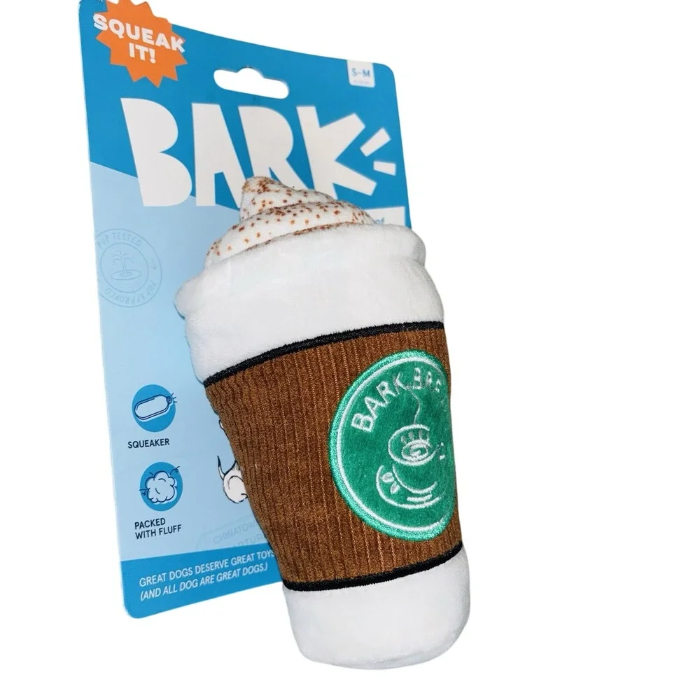 BARK Dog Toy Cup Of‎ Bark Roast Plush - New